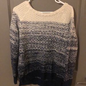 Ombré blue knit sweater